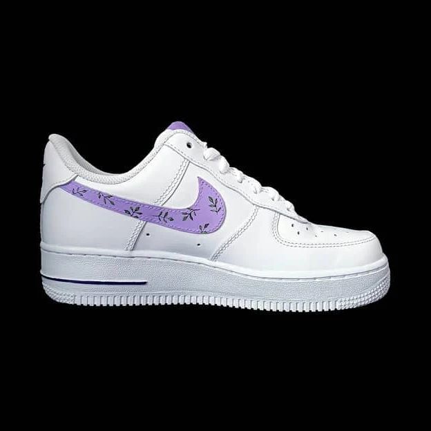 Purple Avocado Custom AF 1s Shoes