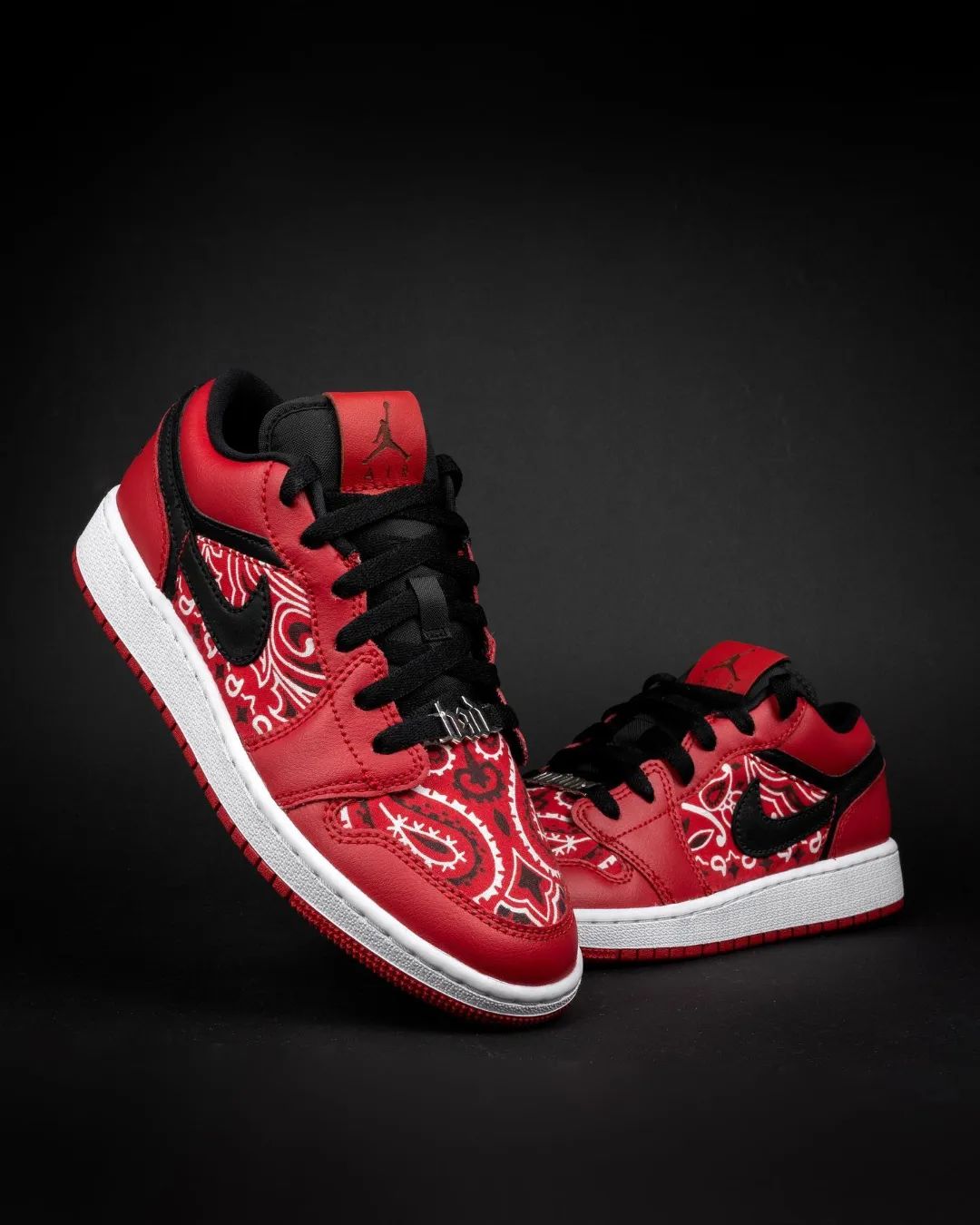 Red Bandana Custom AJ 1s Shoes