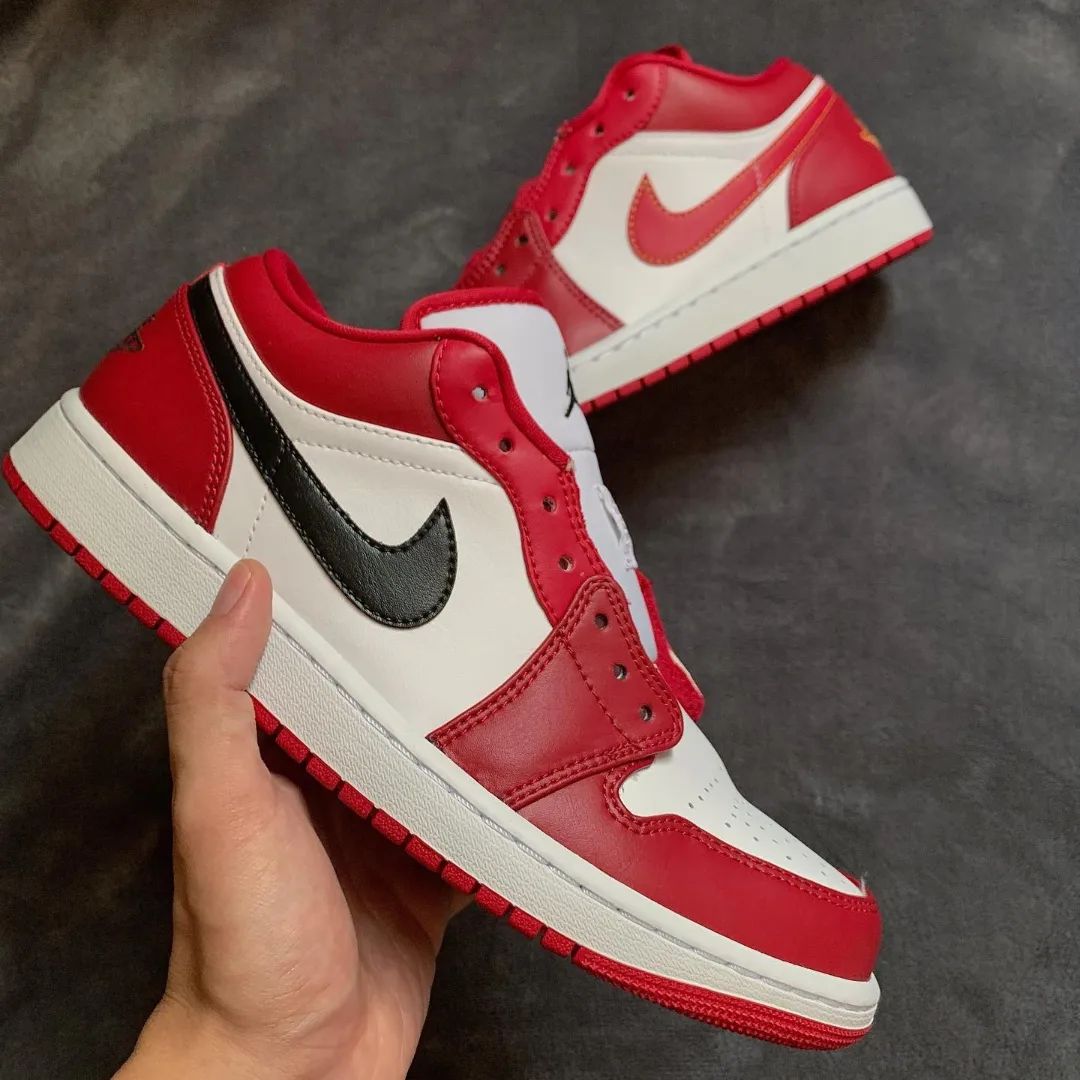 Red White Black Tri-Color Custom AJ 1s Shoes