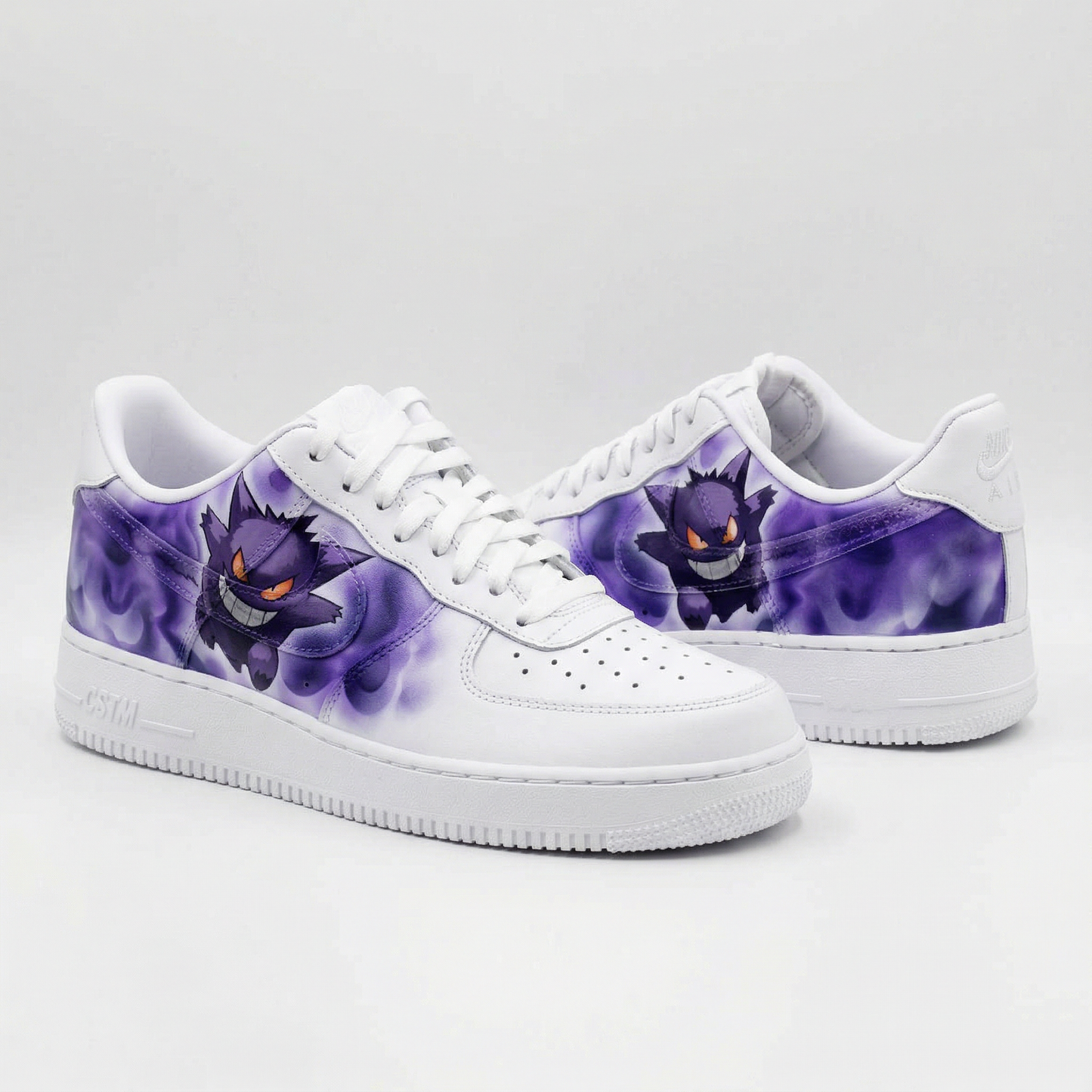 White Purple Gengar Custom AF 1s Shoes