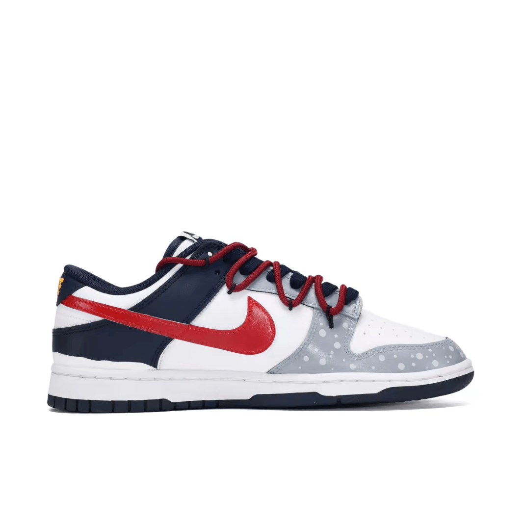 Christmas Gift Xmas Custom Dunk Blue Gray Red Snowman Snowflake Print