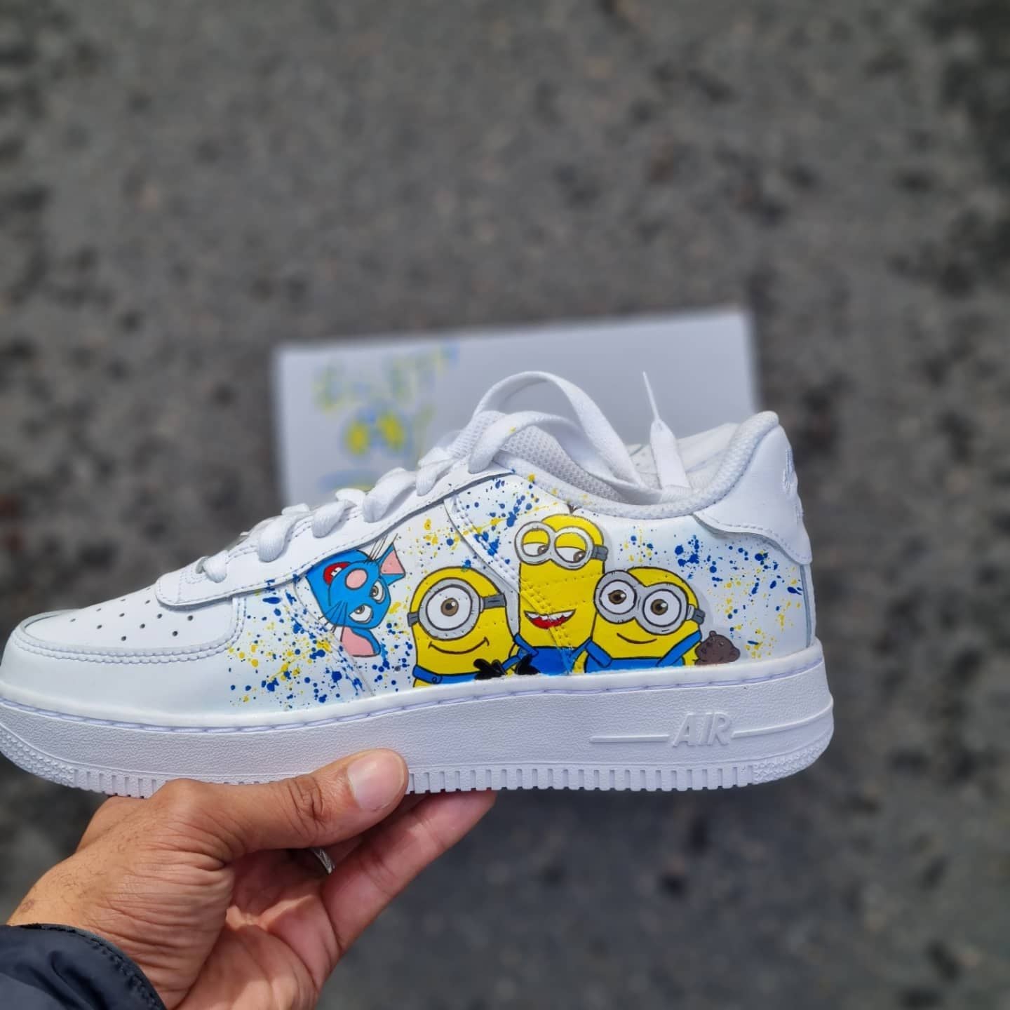 Yellow Blue Minions Custom Air Force 1 Shoes