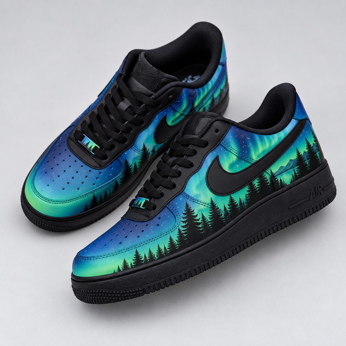 Hand Painted Aurora Custom Air Force 1 Sneakers