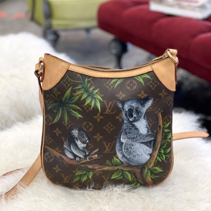 Hand Painted Koala Custom Crossbody Bag