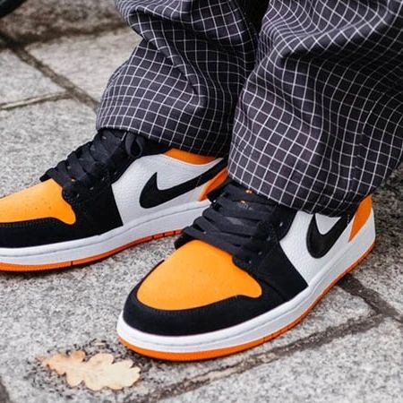 Orange Black Sneakers Custom Air Jordan 1 Low