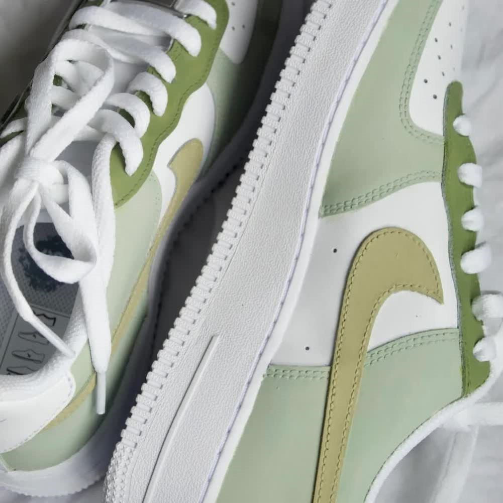 Dark Green Custom Sneakers Air Force 1