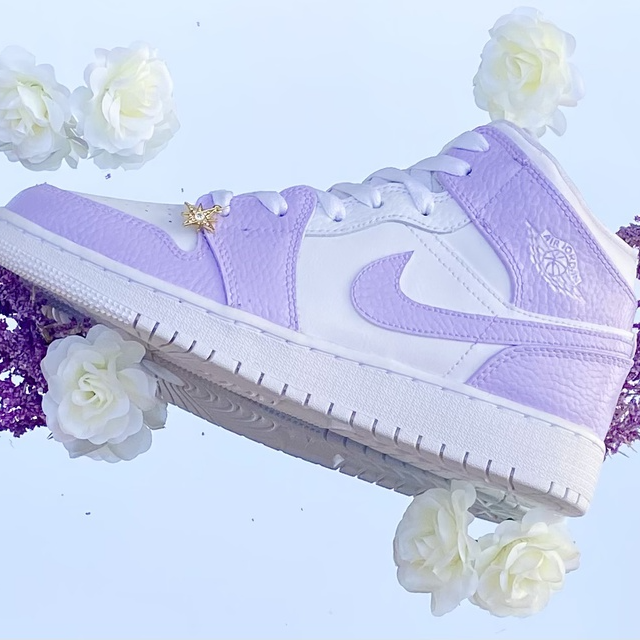 Custom Air Jordan 1 White Purple