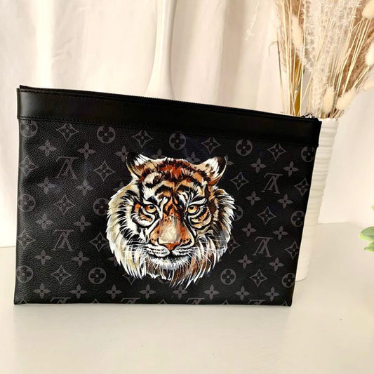 Hand Painted Tiger Pattern Personalized Custom Bags