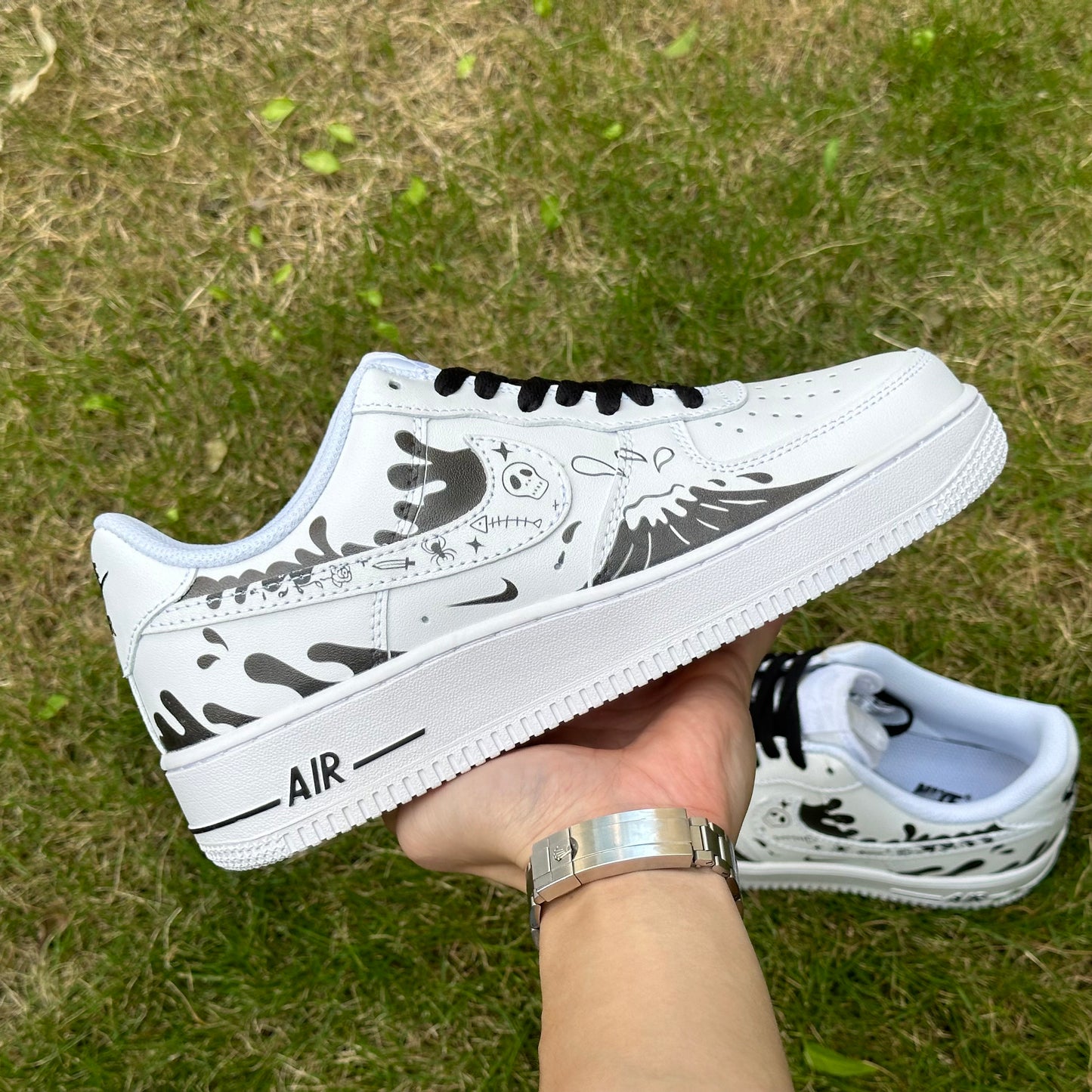 Custom Air Force 1 Simple Strokes Japanese Waves