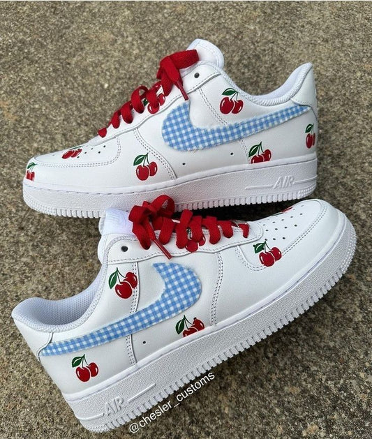 Hand Painted Cherry Custom Air Force 1 Sneakers