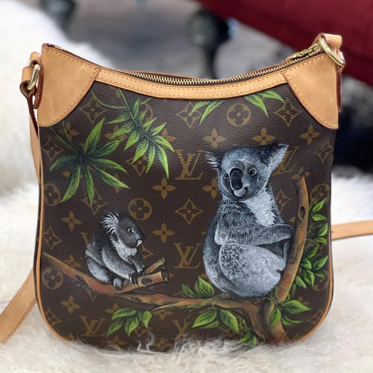 Hand Painted Koala Custom Crossbody Bag