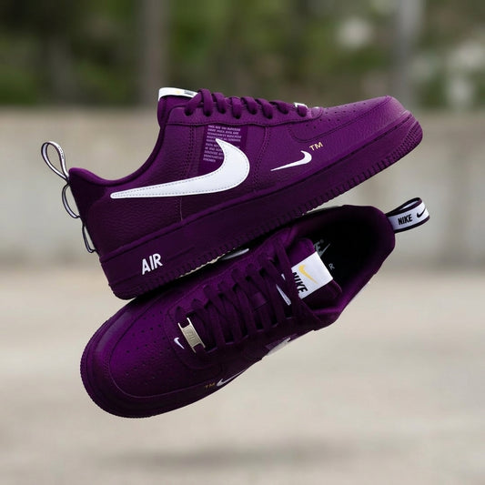 Purple Hand Painted Custom Air Force 1 Sneakers