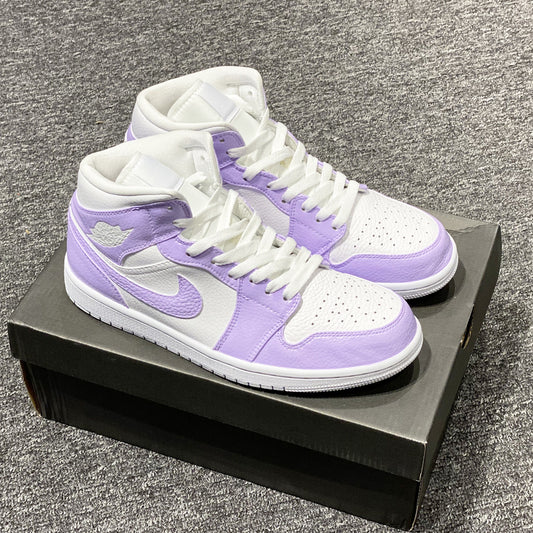 Custom Air Jordan 1 Light Purple White