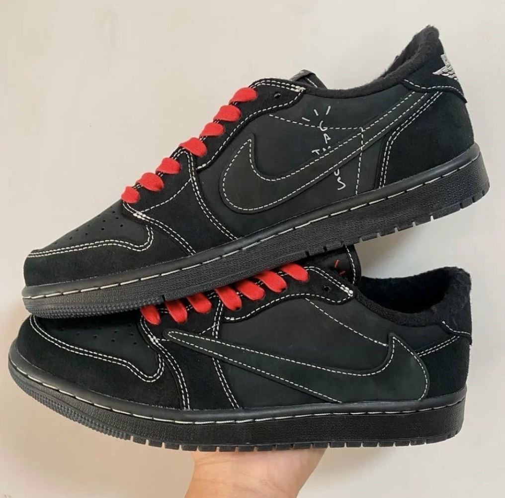 Travis Scott Black Phantom Sneakers Custom Air Jordan 1