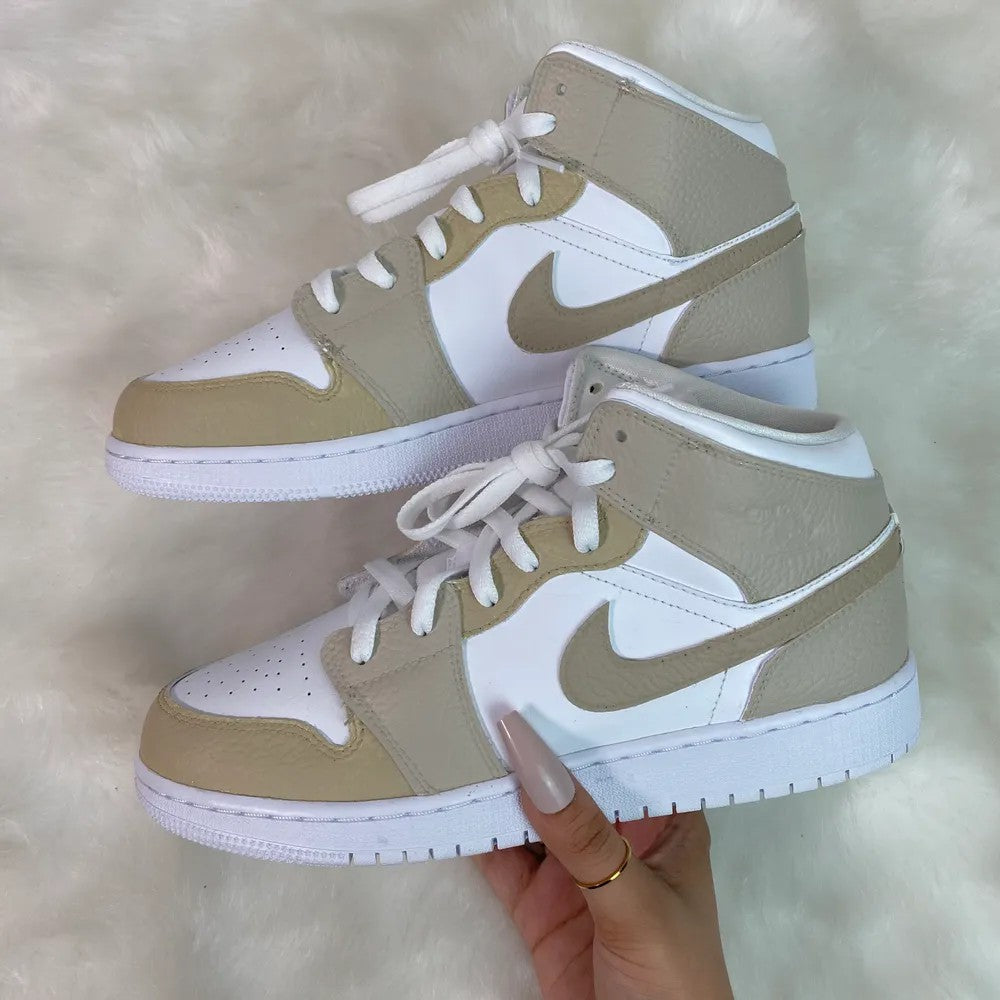 Custom Air Jordan 1 Khaki White