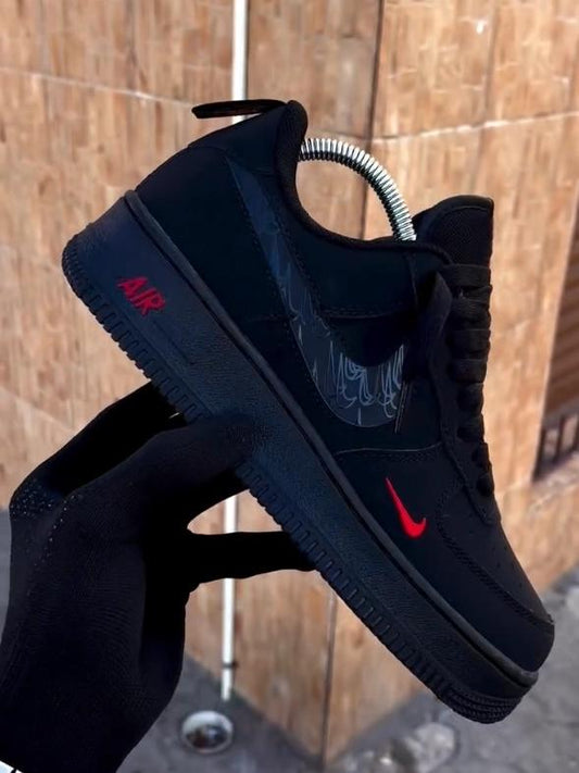 Pure Black Custom Sneakers Air Force 1
