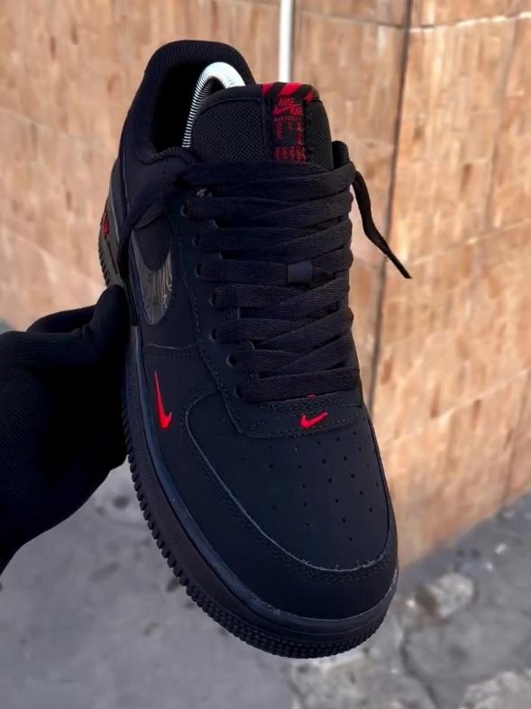 Pure Black Custom Sneakers Air Force 1