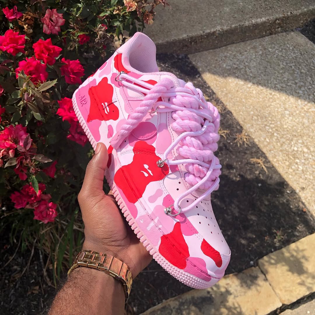 Hand Painted Camo Custom Air Force 1 Sneakers