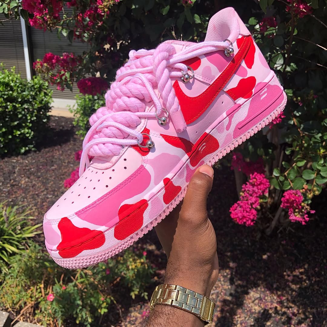 Hand Painted Camo Custom Air Force 1 Sneakers