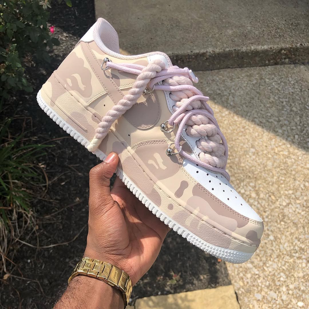 Hand Painted Camo Custom Air Force 1 Sneakers