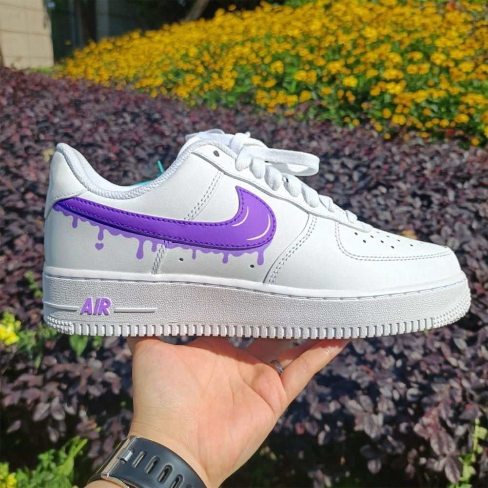 Purple Drip Custom Sneakers Air Force 1
