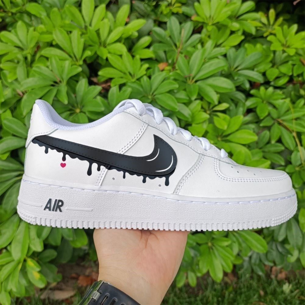 Black Drip Custom Sneakers Air Force 1