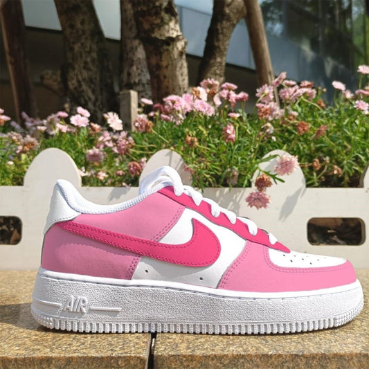 Fierce Pink Custom Sneakers Air Force 1