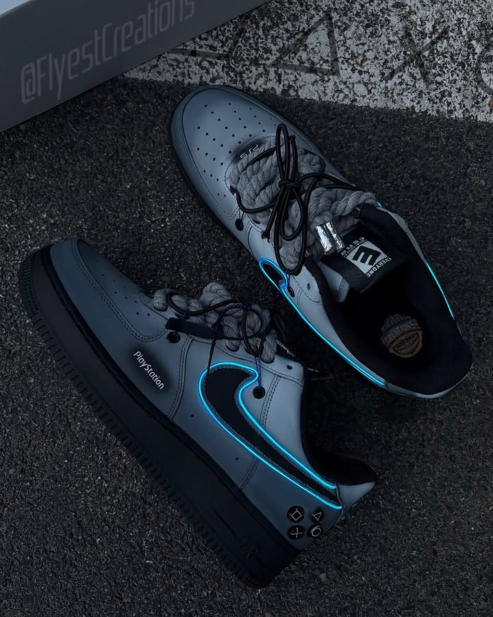 Hand Painted Custom PlayStation Air Force 1 Sneakers