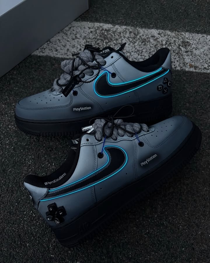 Hand Painted Custom PlayStation Air Force 1 Sneakers