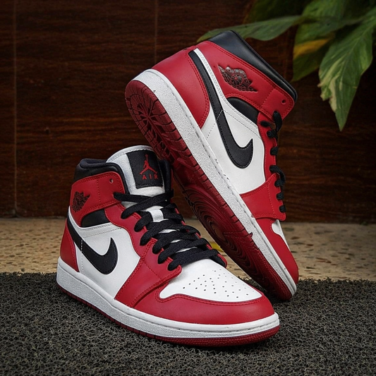 Hand Painted Red Black Custom Air Jordan 1 Sneakers