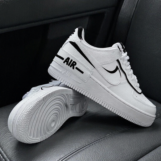 Hand Painted Black & White Custom Air Force 1 Sneakers