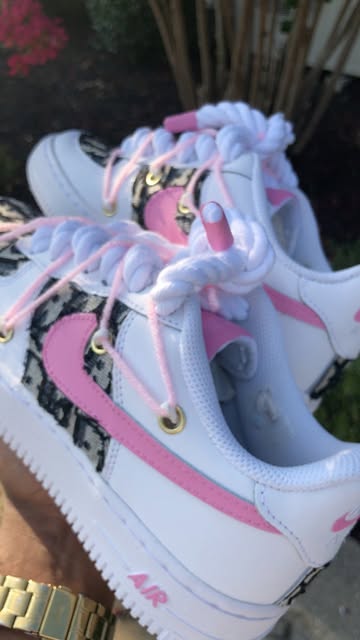 Hand Painted Purple Custom Air Force 1 Sneakers