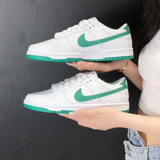 Green White Custom Sneakers Nike Dunk