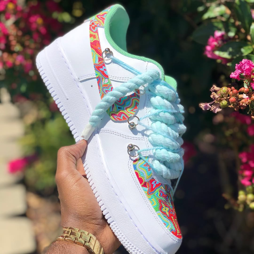 Hand Painted Colorful Custom Air Force 1 Sneakers