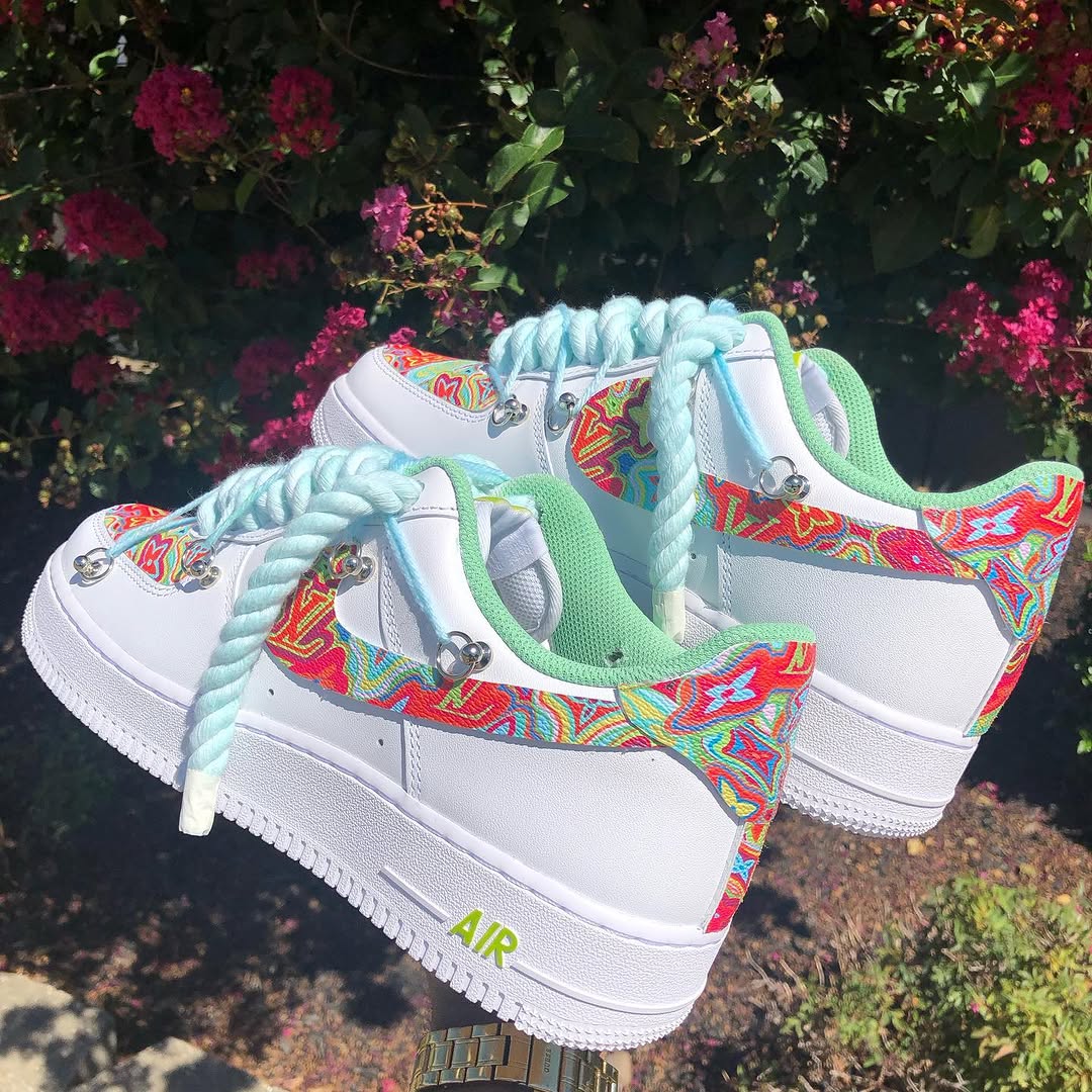 Hand Painted Colorful Custom Air Force 1 Sneakers