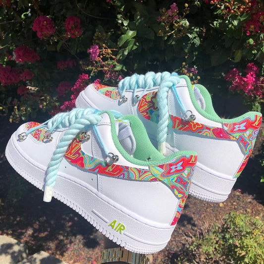 Hand Painted Colorful Custom Air Force 1 Sneakers
