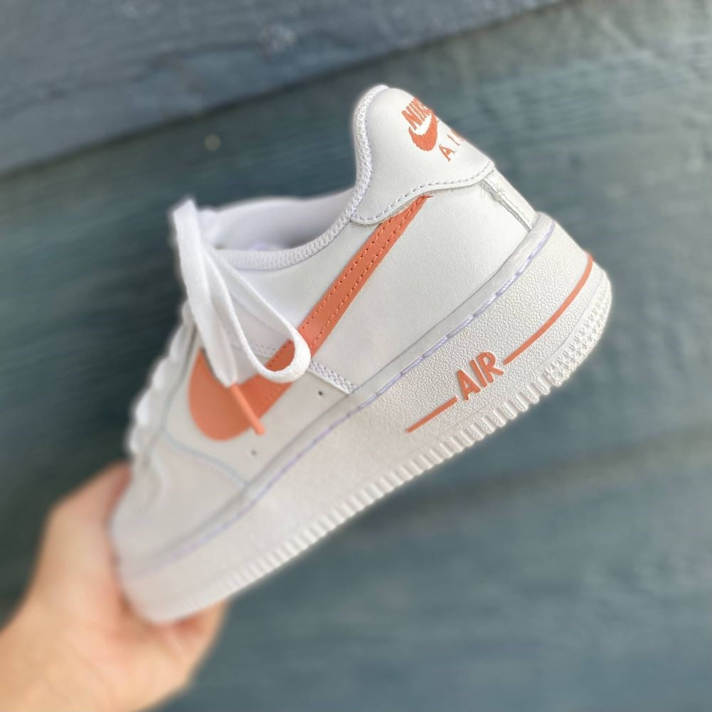 Orange Custom Sneakers Air Force 1