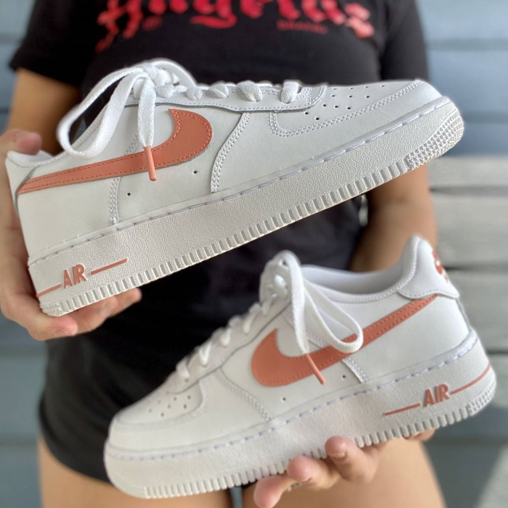 Orange Custom Sneakers Air Force 1