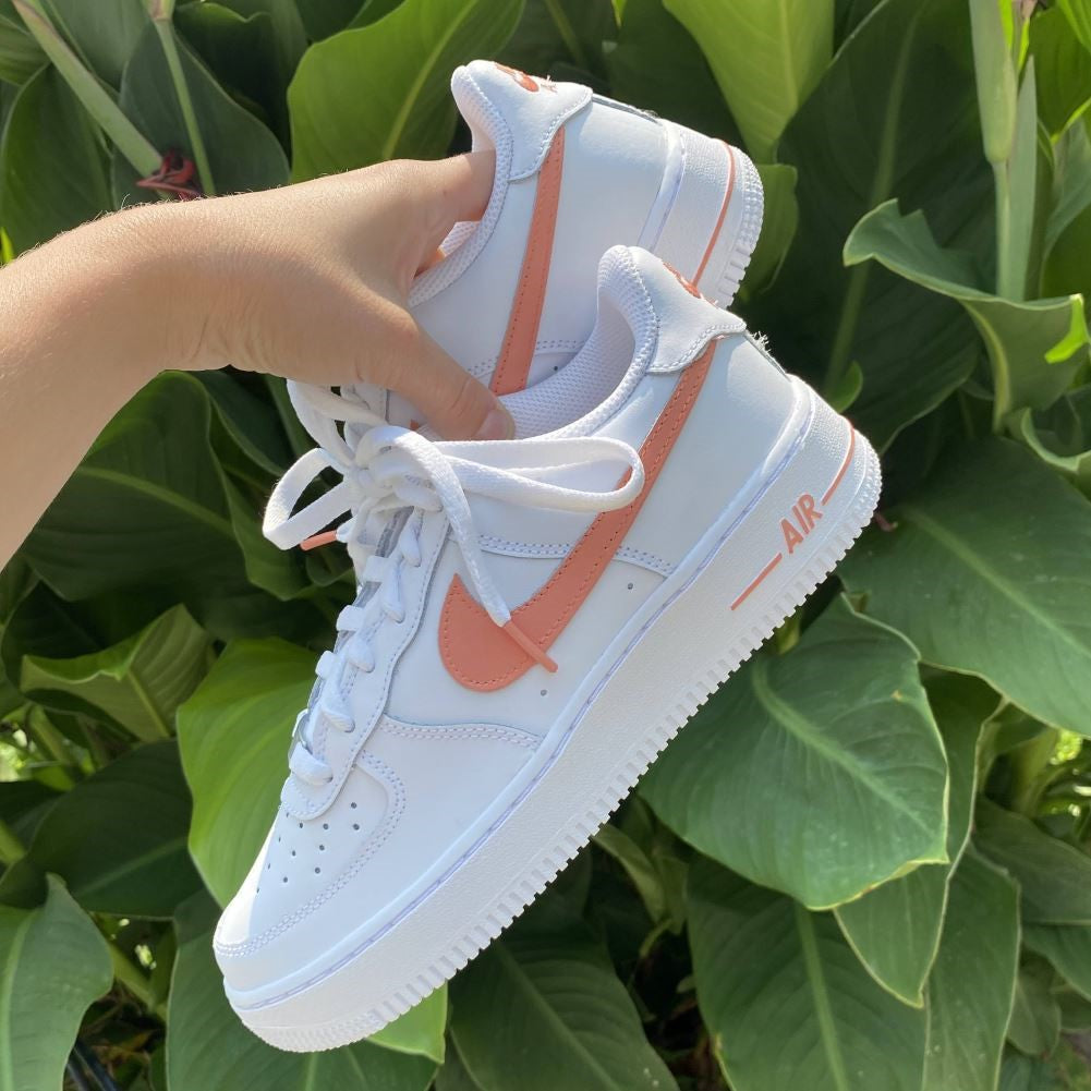 Orange Custom Sneakers Air Force 1