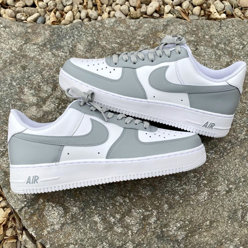 Grey Shoelace Custom Sneakers Air Force 1