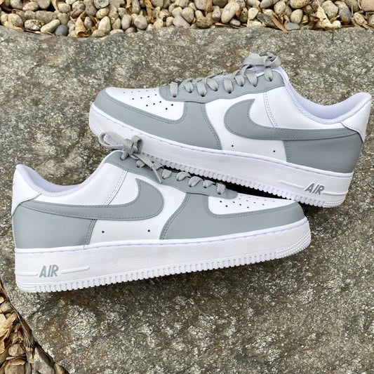 Grey Shoelace Custom Sneakers Air Force 1