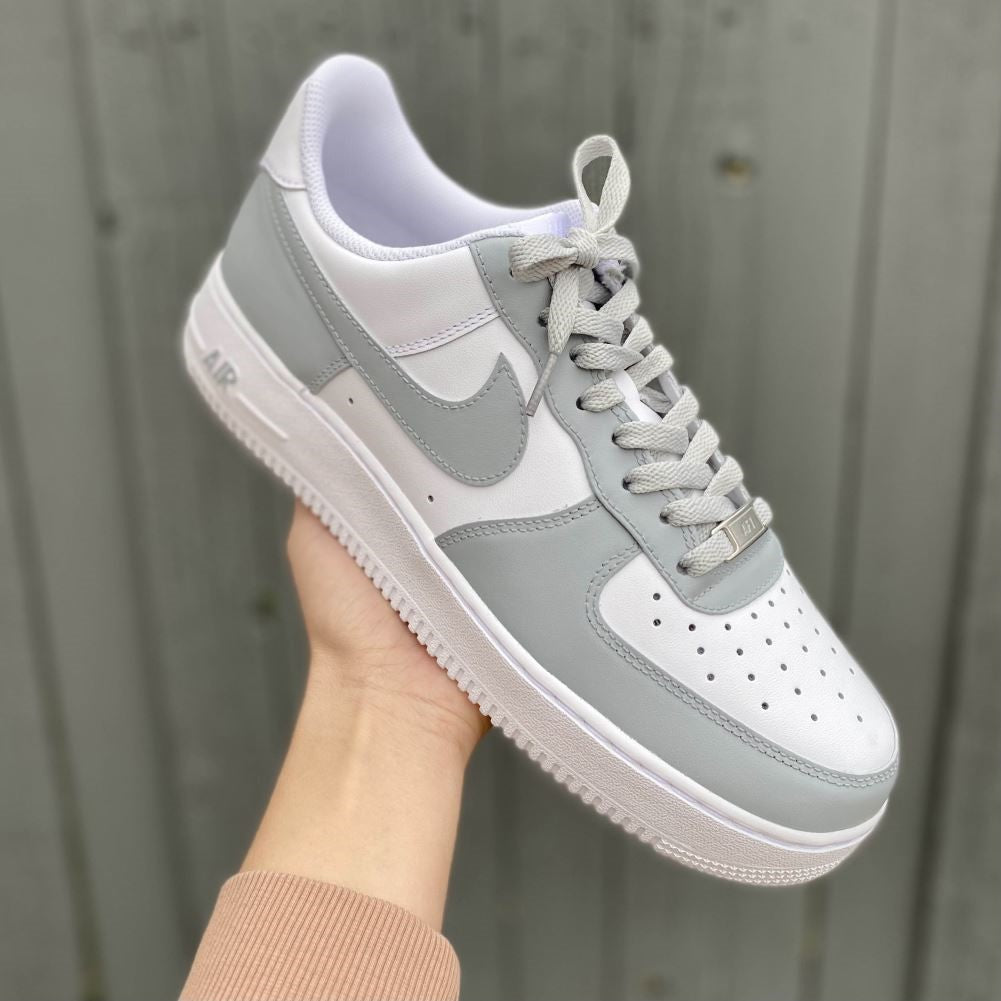 Grey Shoelace Custom Sneakers Air Force 1
