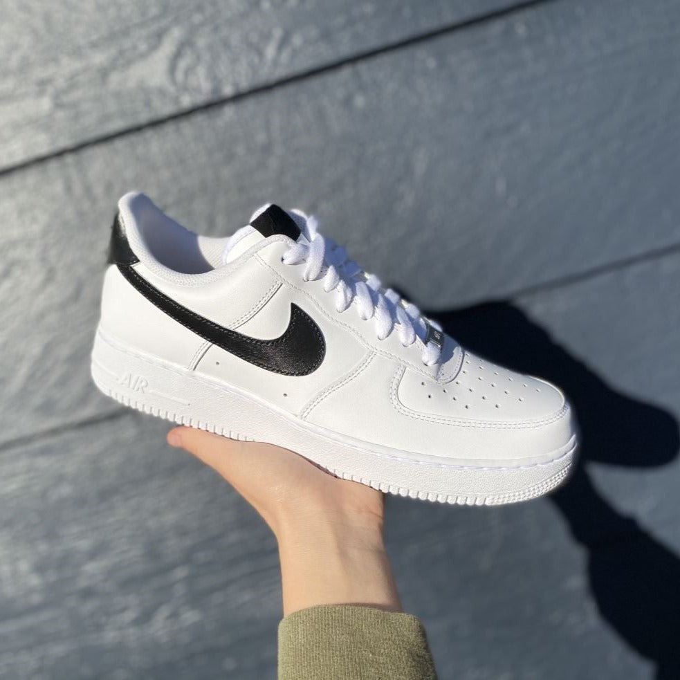 Black Smooth Custom Sneakers Air Force 1
