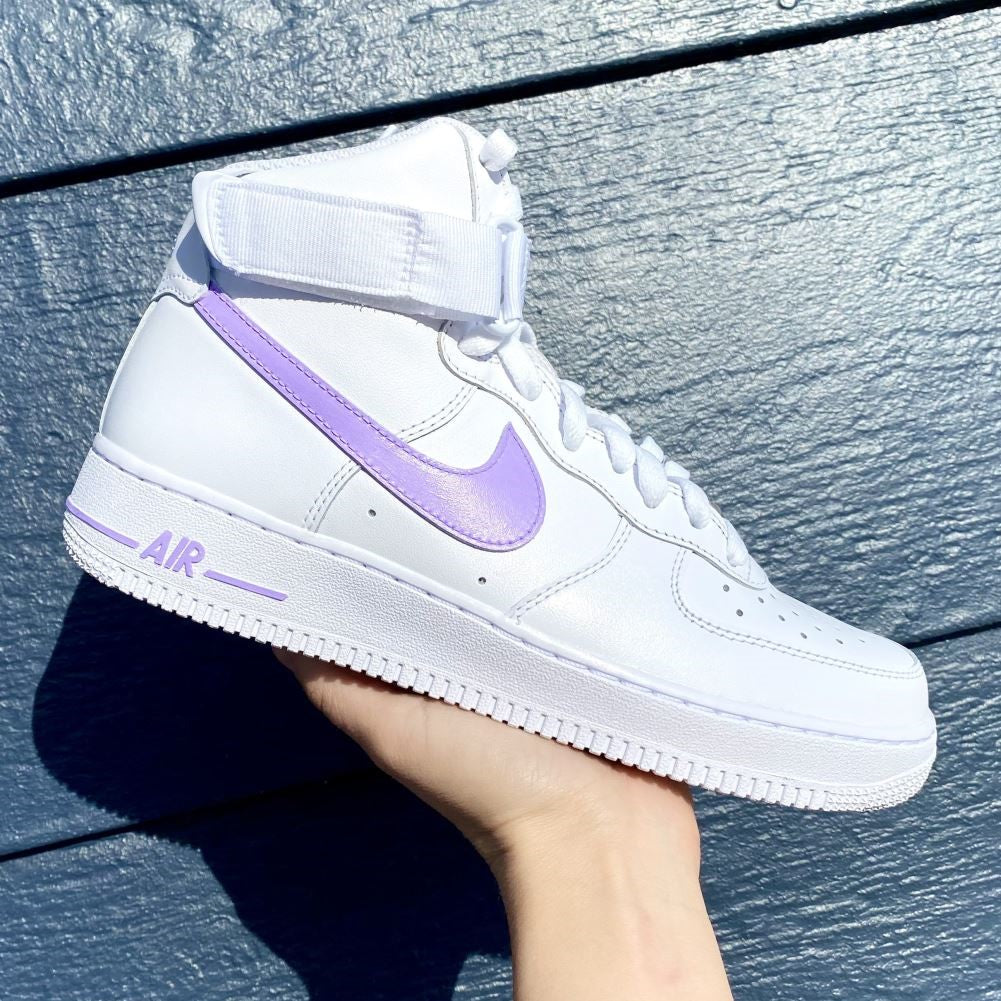 Soft Purple Custom Sneakers Air Force 1 High