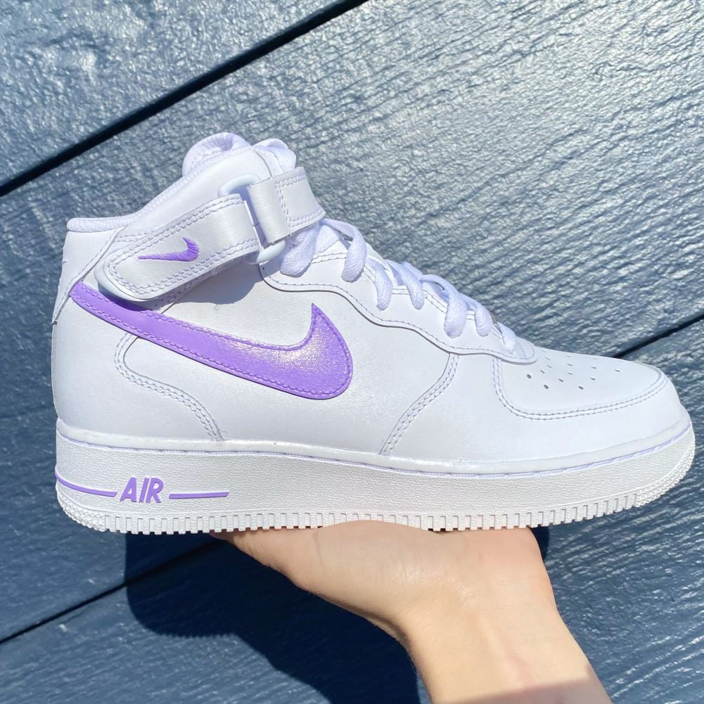 Purple Word Custom Sneakers Air Force 1