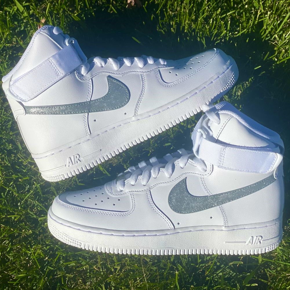 Grey Custom Sneakers Air Force 1 High