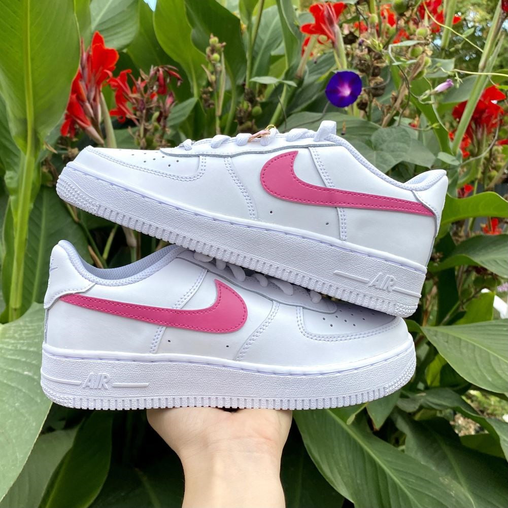 Pink Smooth Custom Sneakers Air Force 1