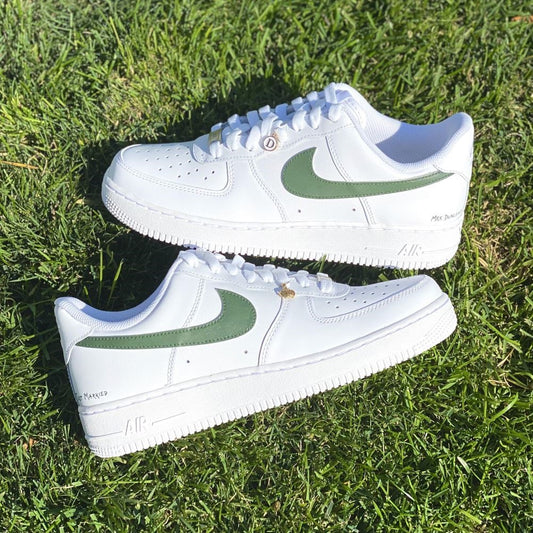 Dark Green Custom Sneakers Air Force 1