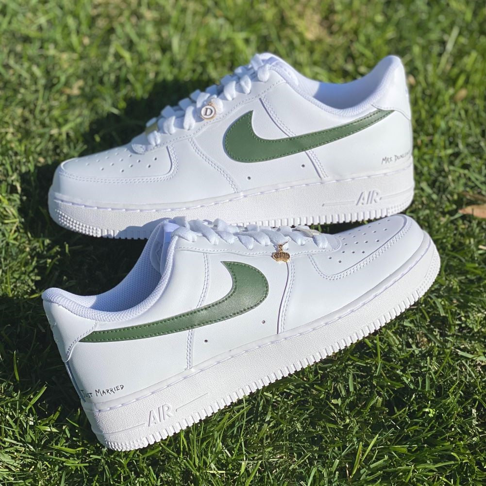 Dark Green Custom Sneakers Air Force 1