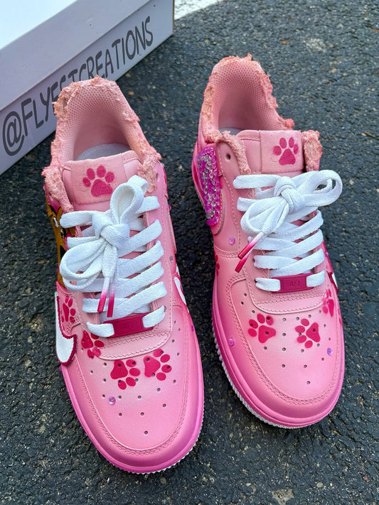 Hand Painted Pink Scooby-Doo Custom Air Force 1 Sneakers